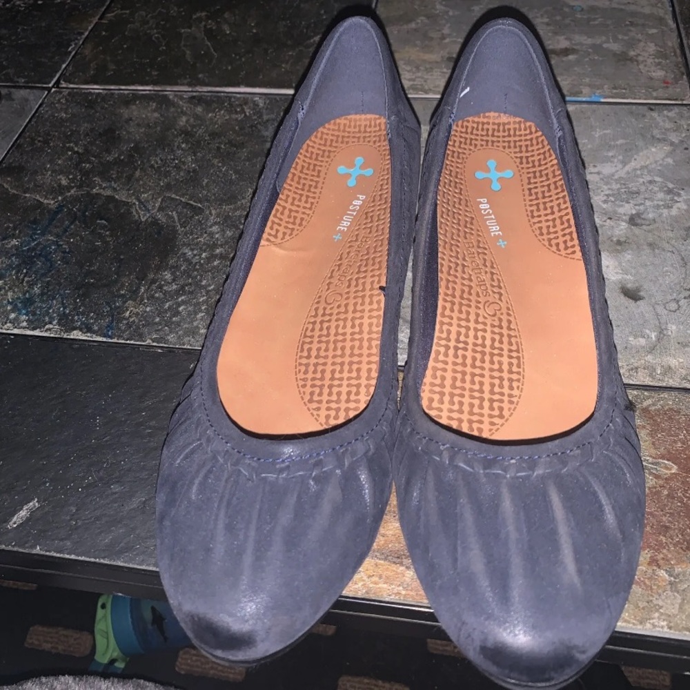 Baretraps Posture Plus Women's Slip-on Wedge Comfort Shoes Black Sz 8